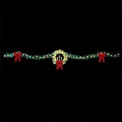 40' Tri-Candle Wreath Skyline, LED