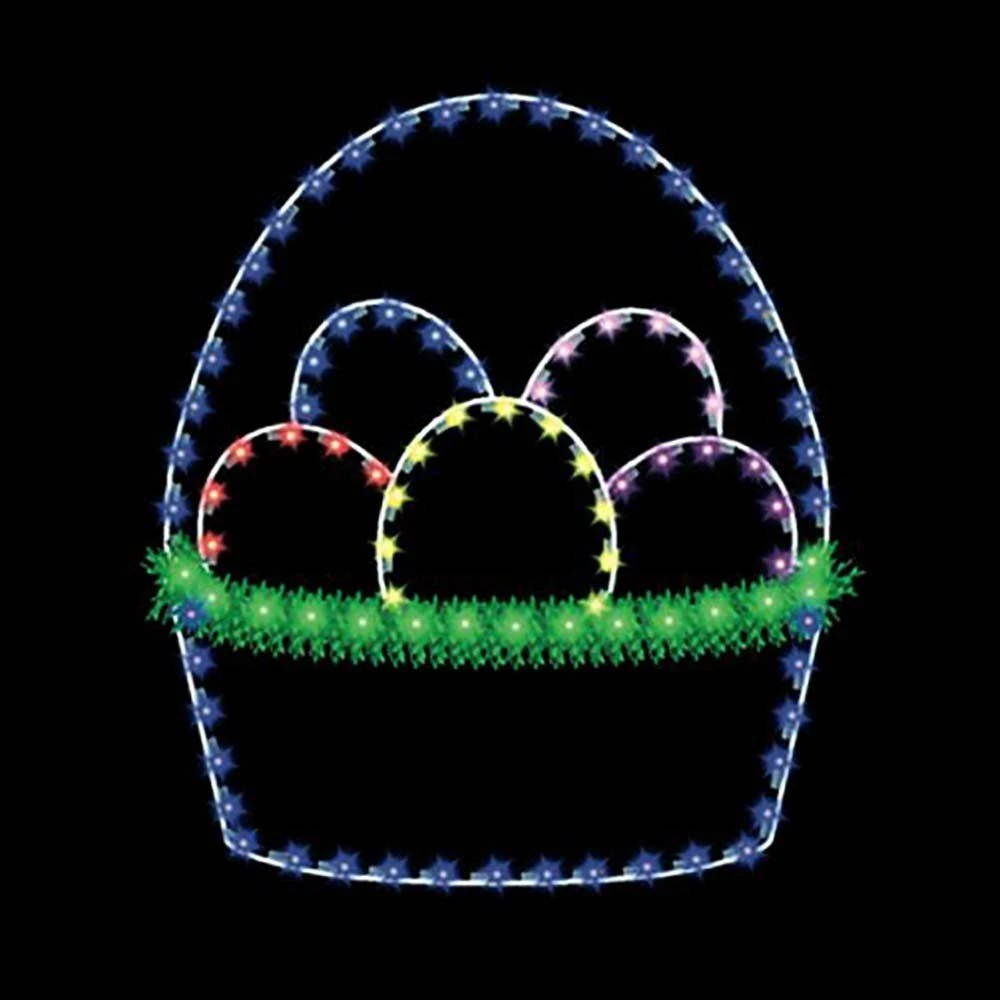 5' Basket With Eggs, LED 3 5' Basket With Eggs, LED