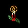 8' Candle With Holly, LED -Christmas Designers 1 21117 000 led