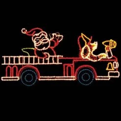 11' X 24' Santa's Firetruck, LED