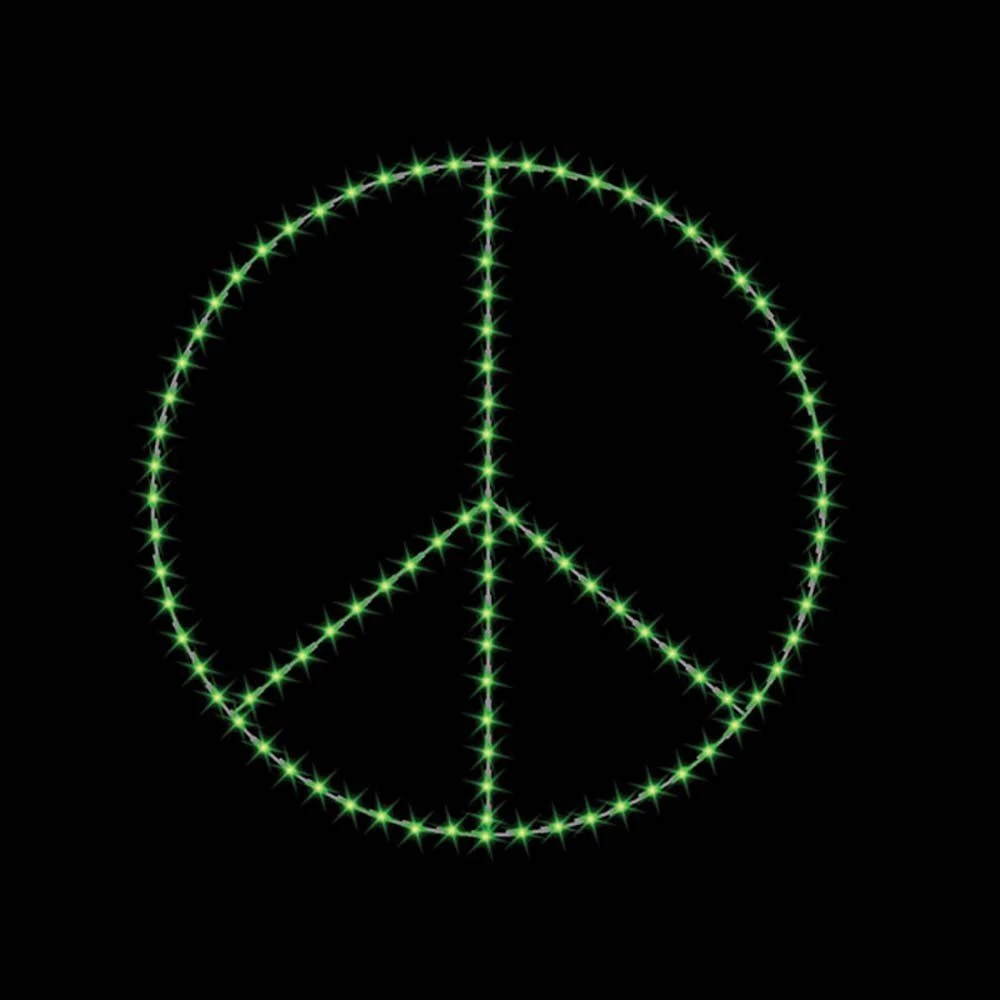 8' Peace Symbol, LED 3 8' Peace Symbol, LED