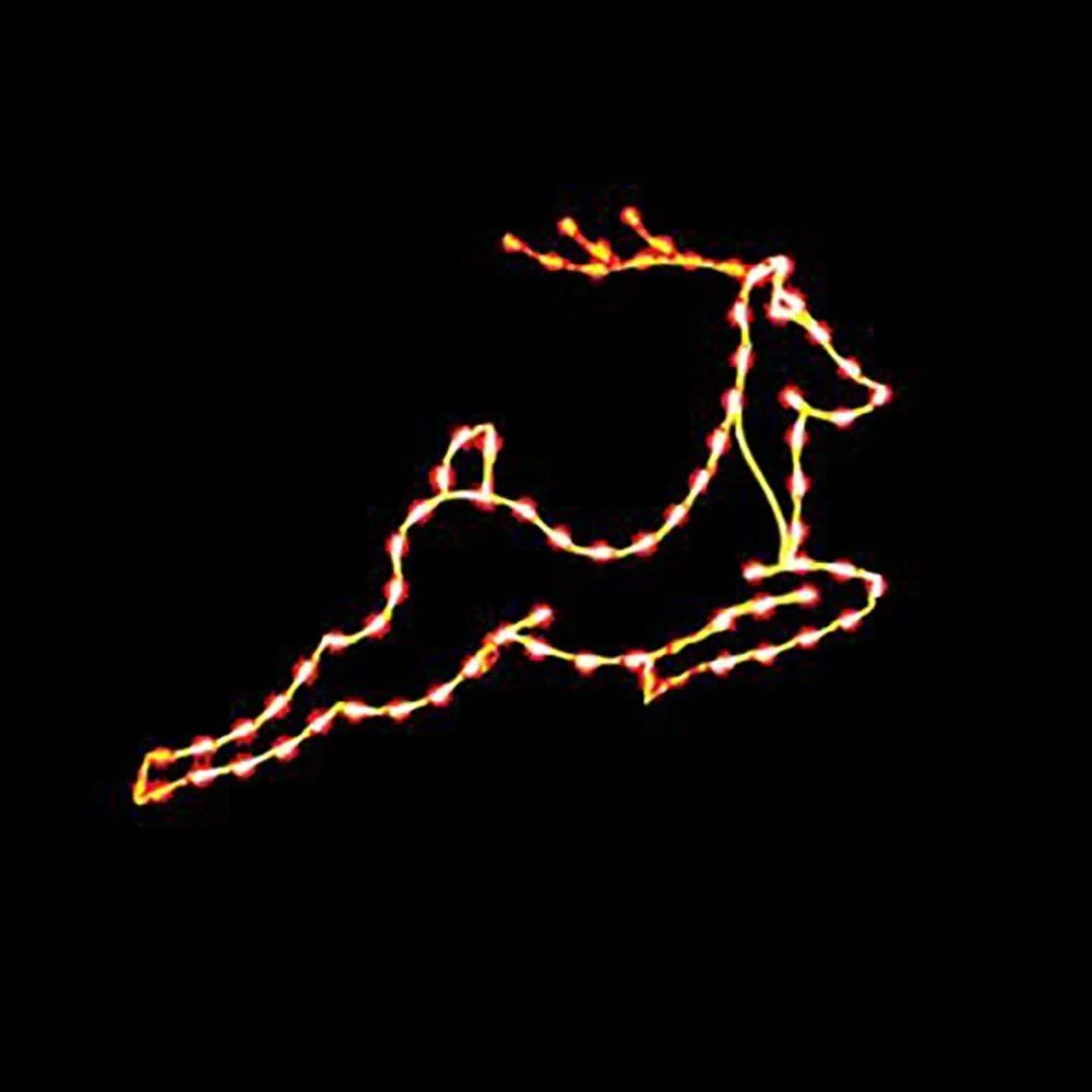 4 1/2' Silhouette Flying Reindeer, LED 3 4 1/2' Silhouette Flying Reindeer, LED