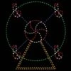 11' Candy Cane Ferris Wheel, LED -Christmas Designers 1 34344 001 led
