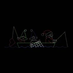 10' X 28' Santa And Elves Fishing , LED