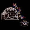 20' X 16' Penguin Jumping From Igloo, LED 2 20' X 16' Penguin Jumping From Igloo, LED -Christmas Designers 1 34416 000 led