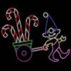 9' Elf Pulling Candy Canes, LED -Christmas Designers 1 34475 000 led