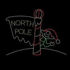 20' X 26' Animated North Pole And Waving Elf, LED