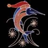 9' Glitter Mesh Marlin, LED -Christmas Designers 1 34573 001 led