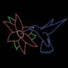 8' X 12' Hummingbird With Poinsettia, LED -Christmas Designers 1 34579 001 led