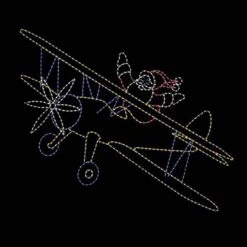 16' X 18' Barnstorming Santa, Animated, LED