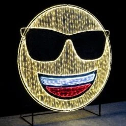 6' 2D LED Emoji With Sunglasses -Christmas Designers 2d 11004 2