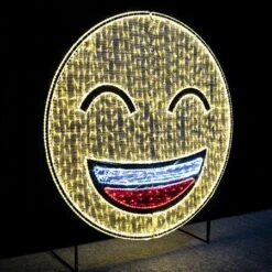 6' 2D LED Emoji Smiling 6 6' 2D LED Emoji Smiling -Christmas Designers 2d 11005 4