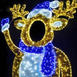 6' 8" 2D LED Papa Deer - Photo Op Display 6 6' 8" 2D LED Papa Deer - Photo Op Display -Christmas Designers 2d fdeer68 b