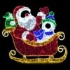 7' Santa, Snowman And Sleigh - Photo Op Display -Christmas Designers 2d ssanta7 a