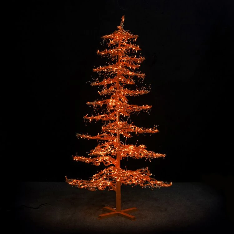 11' Ice Sculpture Christmas Tree - Amber/Orange 3 11' Ice Sculpture Christmas Tree - Amber/Orange