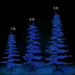 9' Ice Sculpture Christmas Tree - Blue -Christmas Designers 3d 11006 b 3d 11007 b 3d 11008 b labeled 1