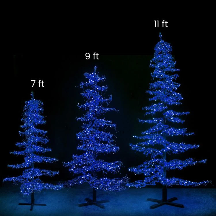 11' Ice Sculpture Christmas Tree - Blue 6 11' Ice Sculpture Christmas Tree - Blue - Image 4