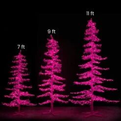 7' Ice Sculpture Christmas Tree - Pink -Christmas Designers 3d 11006 pk 3d 11007 pk 3d 11008 pk labeled 2