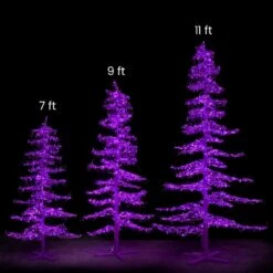 9' Ice Sculpture Christmas Tree - Purple -Christmas Designers 3d 11006 pu 3d 11007 pu 3d 11008 pu labeled 1