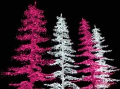 9' Ice Sculpture Christmas Tree - Pink -Christmas Designers 3d 11007 pk w 1