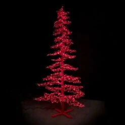 7' Ice Sculpture Christmas Tree - Red -Christmas Designers 3d 11008 rd b
