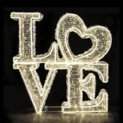 5.5' 3D LED Love - Warm White Twinkle 7 5.5' 3D LED Love - Warm White Twinkle -Christmas Designers 3d 91000 ww