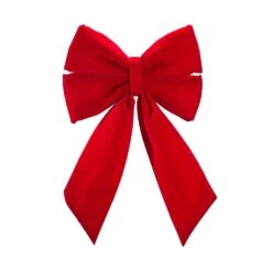 12" Red Velvet Christmas Bow