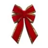 12" Red Velvet With Gold Trim Christmas Bow -Christmas Designers b vb 12 rgt