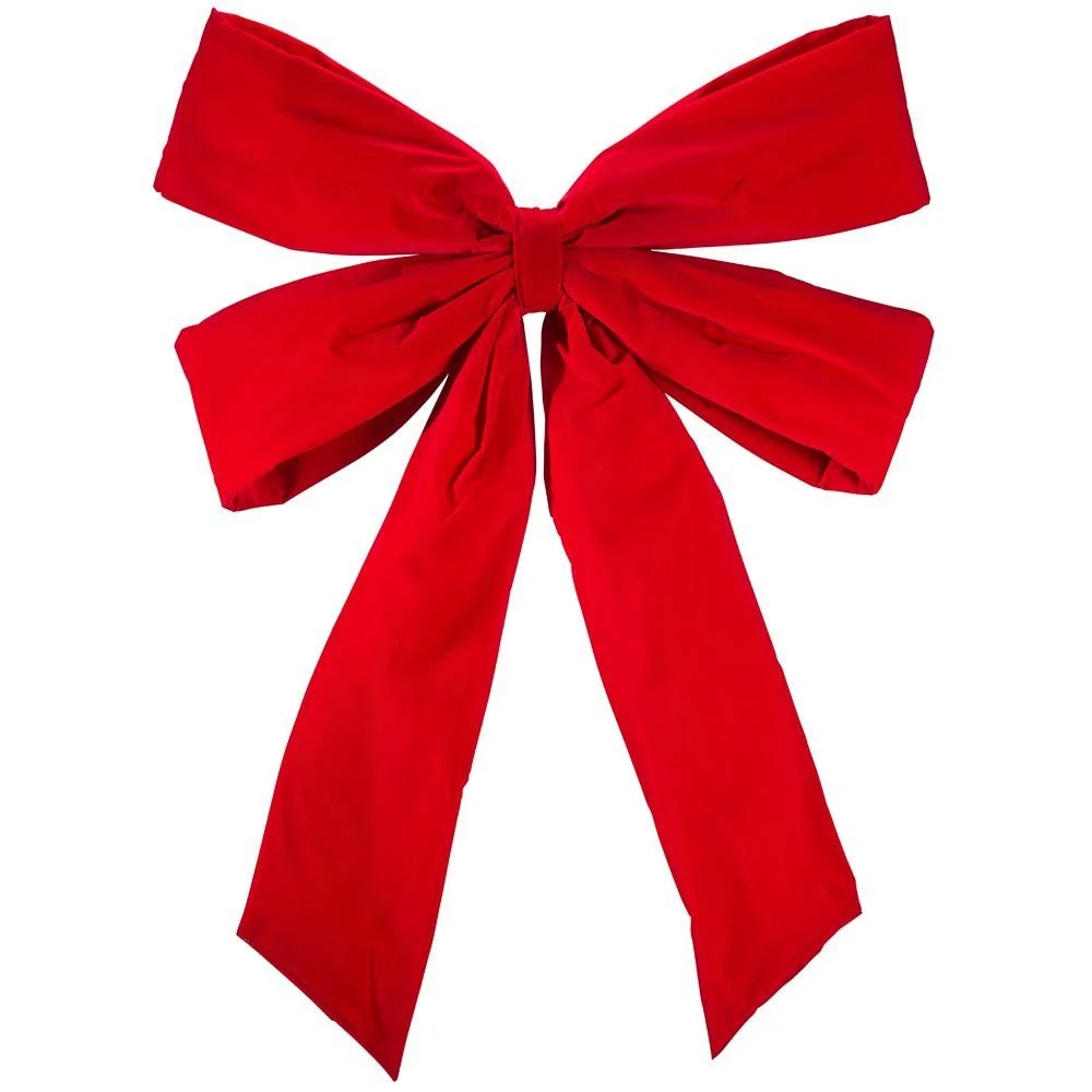 48" Red Velvet Christmas Bow 3 48" Red Velvet Christmas Bow