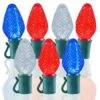 24 Light Red, Pure White & Blue C7 LED Christmas Lights - 8" Spacing 1 24 Light Red, Pure White & Blue C7 LED Christmas Lights - 8" Spacing -Christmas Designers c7 248 rwb