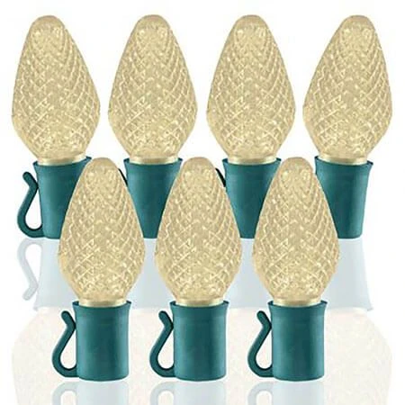 26 Light Warm White C7 LED Christmas Lights - 8" Spacing 3 26 Light Warm White C7 LED Christmas Lights - 8" Spacing