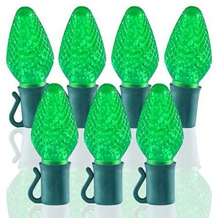 26 Light Lime Green C7 LED Christmas Lights - 8" Spacing 3 26 Light Lime Green C7 LED Christmas Lights - 8" Spacing