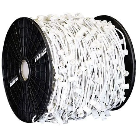 C7 Cord, 9" Spacing, White Wire, SPT-1, 1000' 3 C7 Cord, 9" Spacing, White Wire, SPT-1, 1000'