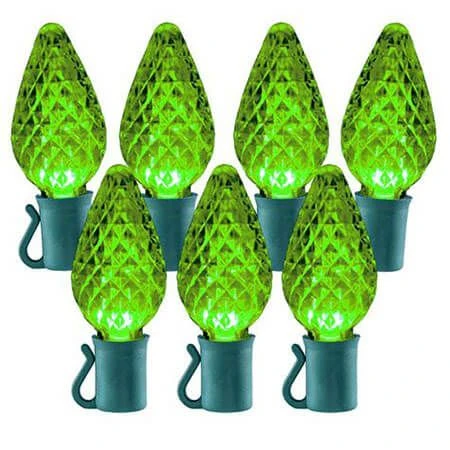 26 Light Lime Green C9 LED Christmas Lights - 8" Spacing 3 26 Light Lime Green C9 LED Christmas Lights - 8" Spacing