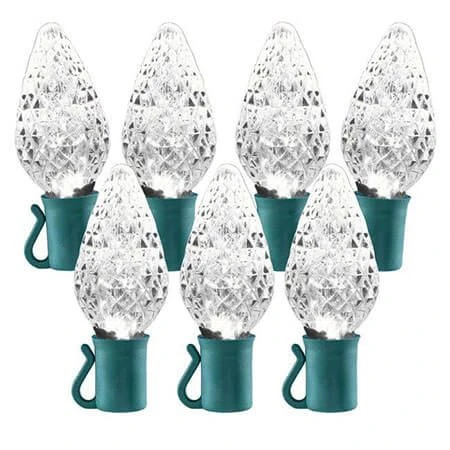 26 Light Pure White C9 LED Christmas Lights - 8" Spacing 3 26 Light Pure White C9 LED Christmas Lights - 8" Spacing