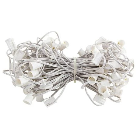 C9 Cord, 18" Spacing, White Wire, SPT-1, 100' 3 C9 Cord, 18" Spacing, White Wire, SPT-1, 100'