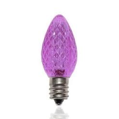 C7 SMD LED Retrofit Bulb - Purple - Minleon - Bag Of 25