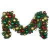 Decorated - 9' X 14" Oregon Fir Garland - Unlit - DELUXE Colors Of The Holiday 2 Decorated - 9' X 14" Oregon Fir Garland - Unlit - DELUXE Colors Of The Holiday -Christmas Designers dg 914 del coth
