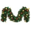 Decorated 9' X 14" Garland Unlit, Traditional 2 Decorated 9' X 14" Garland Unlit, Traditional -Christmas Designers dg 914 t b