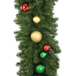 Decorated 9' X 18" Garland Unlit, Colors Of The Holiday 9 Decorated 9' X 18" Garland Unlit, Colors Of The Holiday -Christmas Designers dg 918 coth b 1