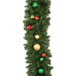 Decorated 9' X 18" Garland Unlit, Colors Of The Holiday 10 Decorated 9' X 18" Garland Unlit, Colors Of The Holiday -Christmas Designers dg 918 coth d 1