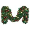 Decorated - 9' X 18" Oregon Fir Garland - Unlit - DELUXE Colors Of The Holiday -Christmas Designers dg 918 del coth