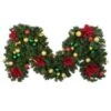 Decorated 9' X 18" Garland Unlit, Elegant Poinsettia -Christmas Designers dg 918 ep b