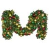 Decorated - 9' X 18" Oregon Fir Garland - LED - DELUXE Colors Of The Holiday 1 Decorated - 9' X 18" Oregon Fir Garland - LED - DELUXE Colors Of The Holiday -Christmas Designers dg 918 led del coth