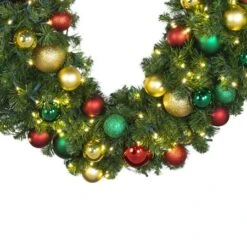 Decorated - 9' X 18" Oregon Fir Garland - LED - DELUXE Colors Of The Holiday 8 Decorated - 9' X 18" Oregon Fir Garland - LED - DELUXE Colors Of The Holiday -Christmas Designers dg 918 led del coth crop