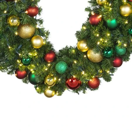 Decorated - 9' X 18" Oregon Fir Garland - LED - DELUXE Colors Of The Holiday 5 Decorated - 9' X 18" Oregon Fir Garland - LED - DELUXE Colors Of The Holiday - Image 3