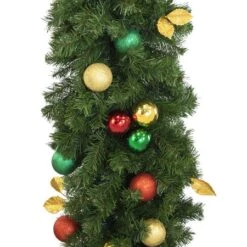 Decorated 9' X 18" Garland Unlit, Traditional -Christmas Designers dg 918 t c