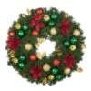 30" Unlit Decorated Wreath - Elegant Poinsettia - Bow Option Available 2 30" Unlit Decorated Wreath - Elegant Poinsettia - Bow Option Available -Christmas Designers dw 30 ep 1