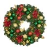 30" Lit LED Warm White Decorated Wreath - Elegant Poinsettia - Bow Option Available 2 30" Lit LED Warm White Decorated Wreath - Elegant Poinsettia - Bow Option Available -Christmas Designers dw 30 led ep 1