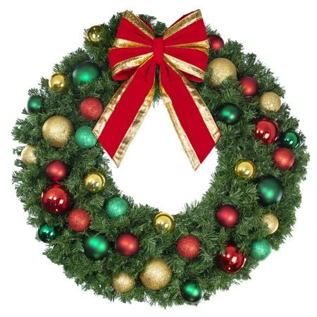 36" Unlit Decorated Wreath - DELUXE Colors Of The Holidays - Bow Option Available 4 36" Unlit Decorated Wreath - DELUXE Colors Of The Holidays - Bow Option Available - Image 2